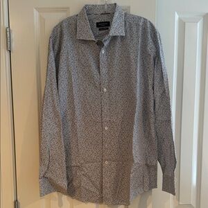 Bugatchi shaped fit comfort stretch Shirt in cement